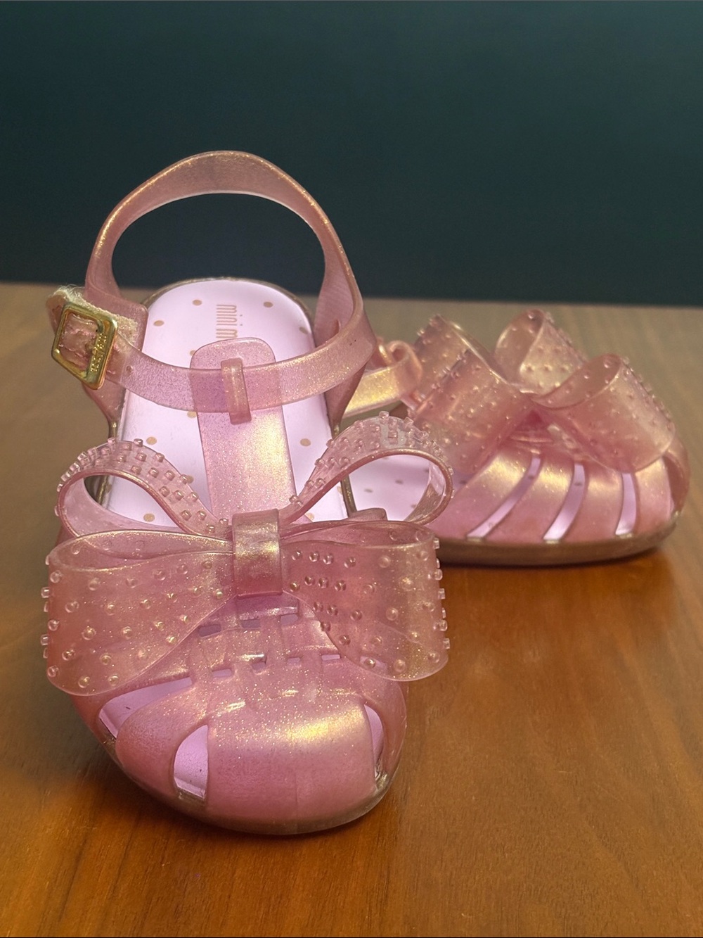 Mini Melissa Aranha XIII Bow Sandal, size 11
